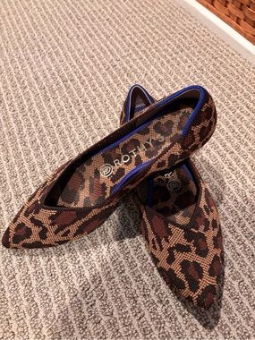 Rothy's Leopard-Print Pointed Toe Flats